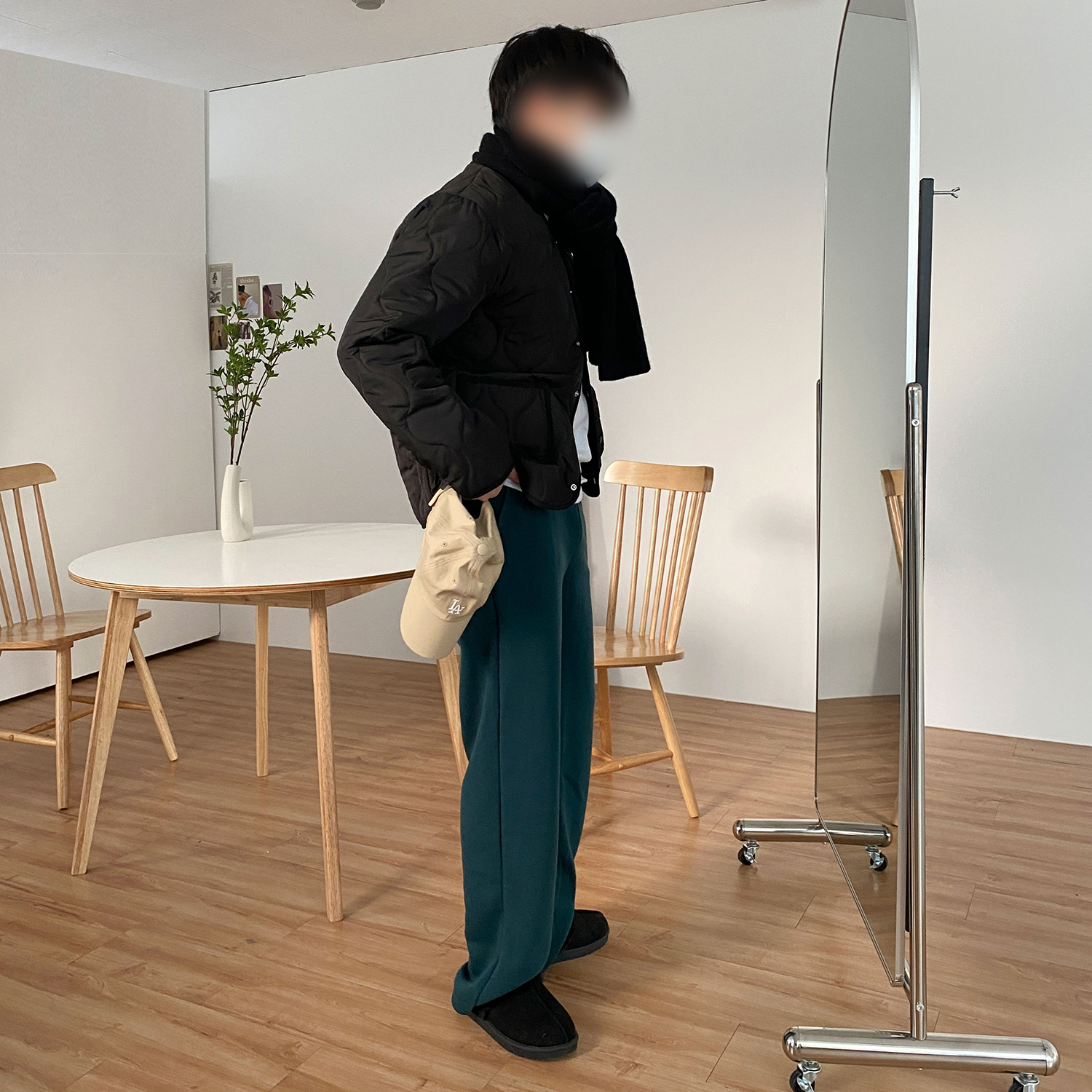 남성기모바지 남자와이드팬츠 남자통바지 - 상세 이미지 2