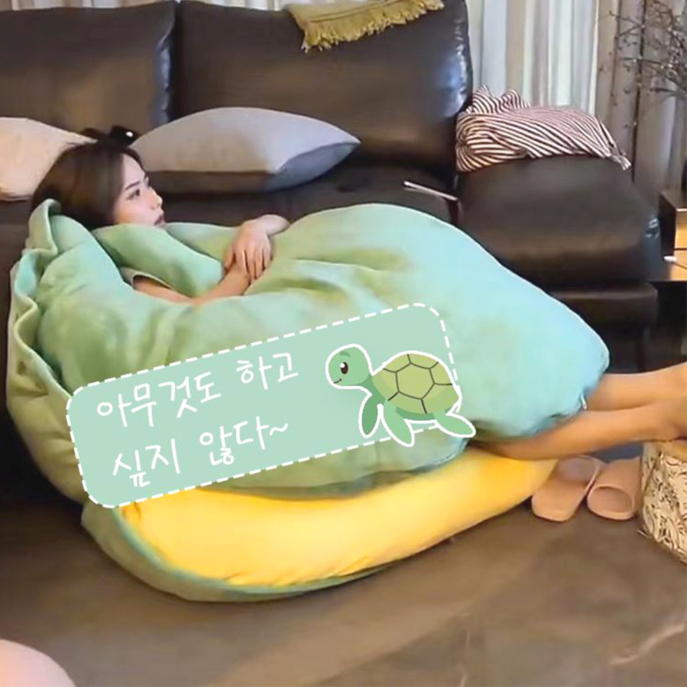 캐릭터 등딱지 쿠션 귀여운 양면 반전 낮잠베게 무릎 인형 - 상세 이미지 4