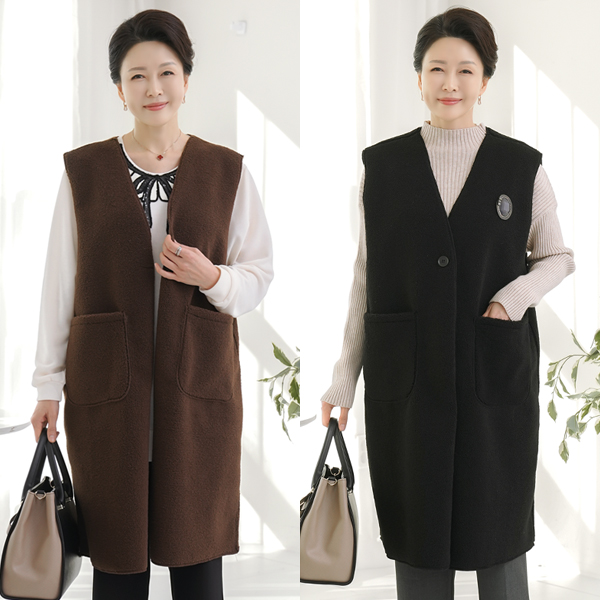 [엄마옷 로즈맘] 주희뽀글이롱조끼 : 엄마옷로즈맘