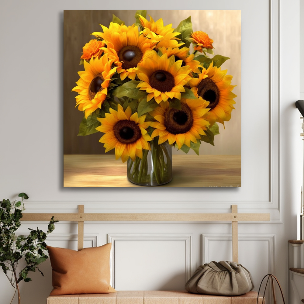 대박 해바라기 80x80cm 캔버스액자 해바라기그림 - 상세 이미지 5