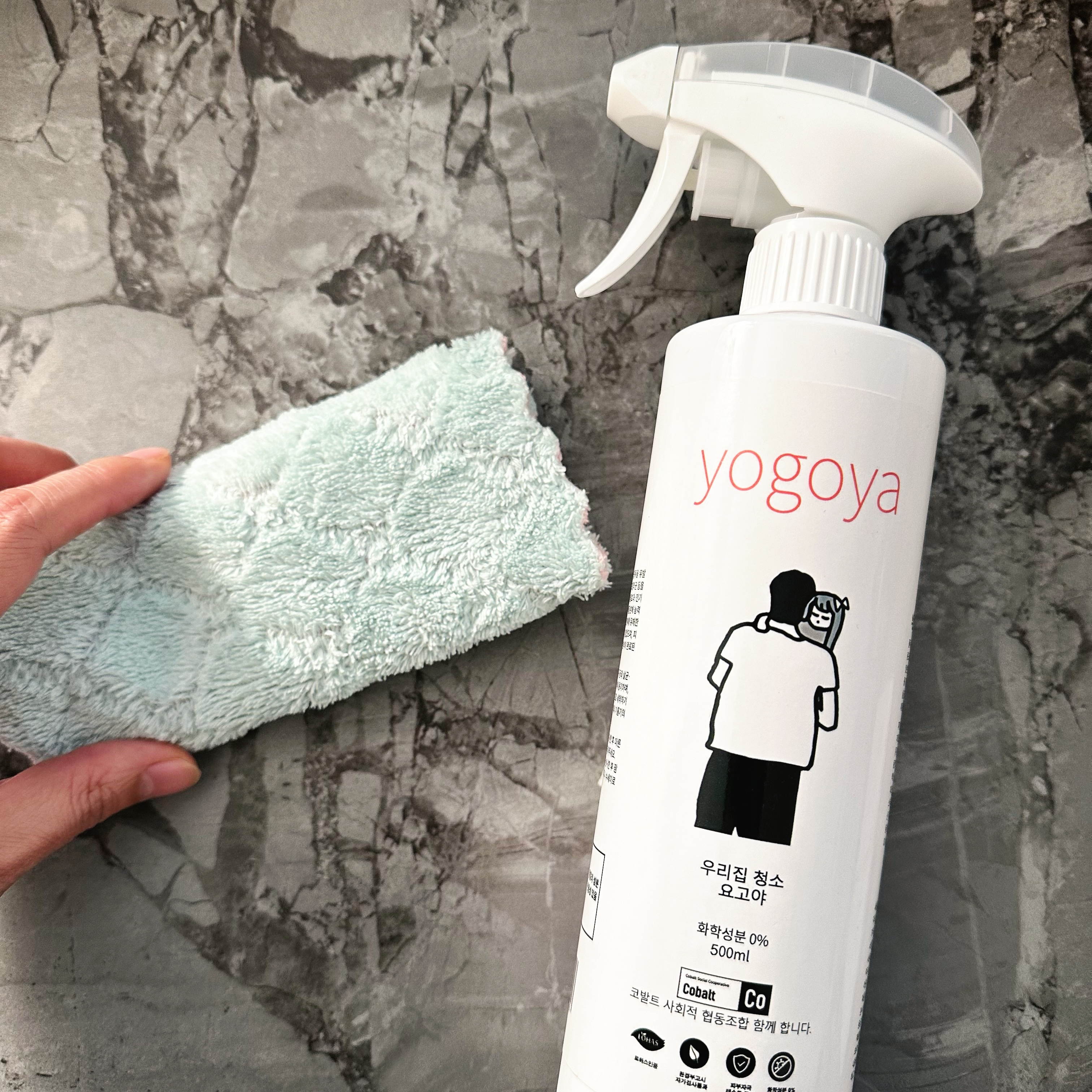 요고야아쿠아 거품없는 다목적클리너 살균세정제 탈취 찌든때 기름때 제거 500ml 본품1개 - 상품 이미지