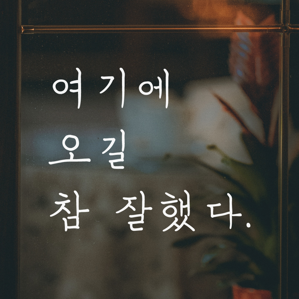 감성 손글씨 레터링 스티커 여기에 오길 참 잘했다 매장 카페 가게 펜션 포토존 인테리어 LH-045S 검정 이미지 8