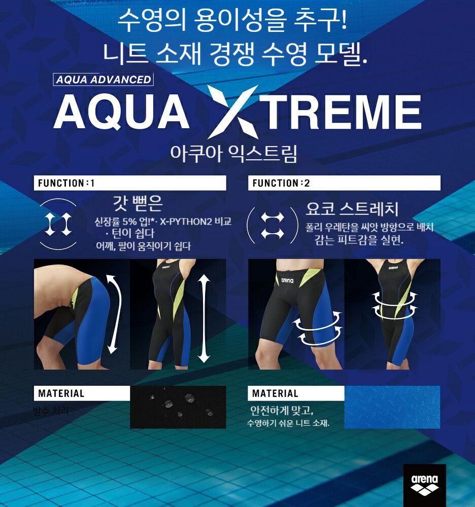 아레나 남성 경기 선수용 수영복 ARENA FINA 승인 월드 아쿠아틱스 ARN-3026M - 상세 이미지 4