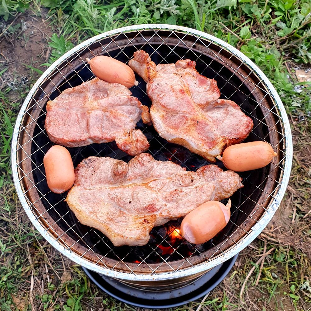우드스토브 28 캠핑 화로대 이중연소 접이식 화로