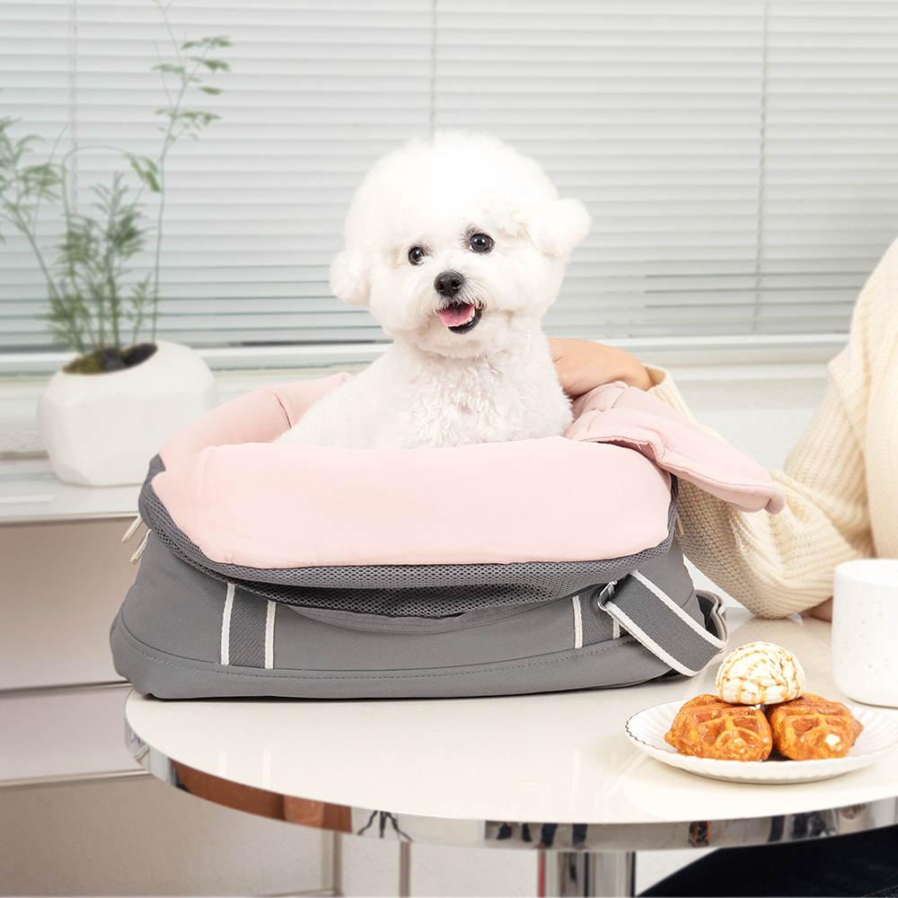 강아지 슬링백 이동 가방 애견 반려견 소형견 포밍베딩백L