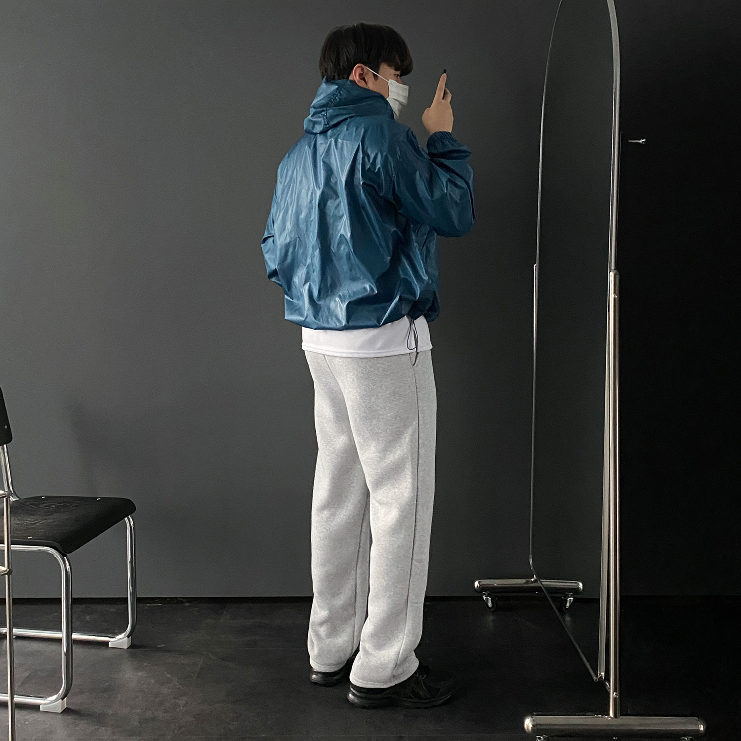 남성기모바지 남자와이드팬츠 남자통바지 - 상세 이미지 4