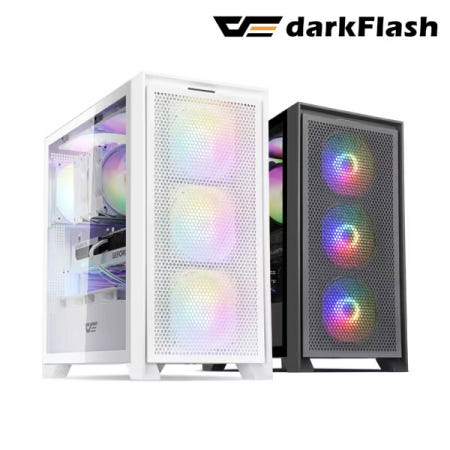 다크플래시 darkFlash DRX70 MESH RGB 강화유리 PC케이스 (화이트)
