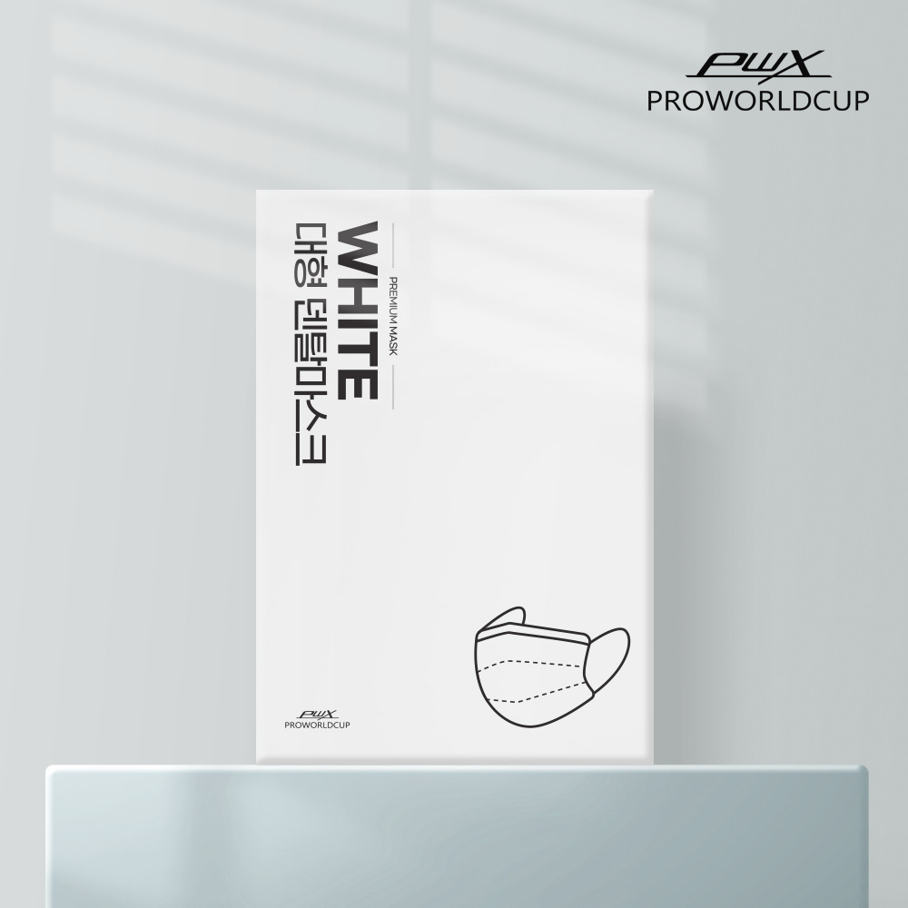 PWX 대형 덴탈마스크 화이트 200매입