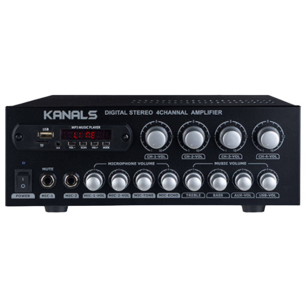 4채널 매장용 앰프 320W 카페 매장 블루투스 미니앰프 카날스 EMA196 이미지 3