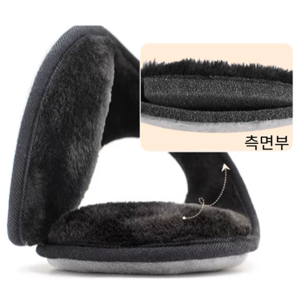 접히는귀마개 옛날 성인귀도리 겨울 군대 토끼털 이미지 6