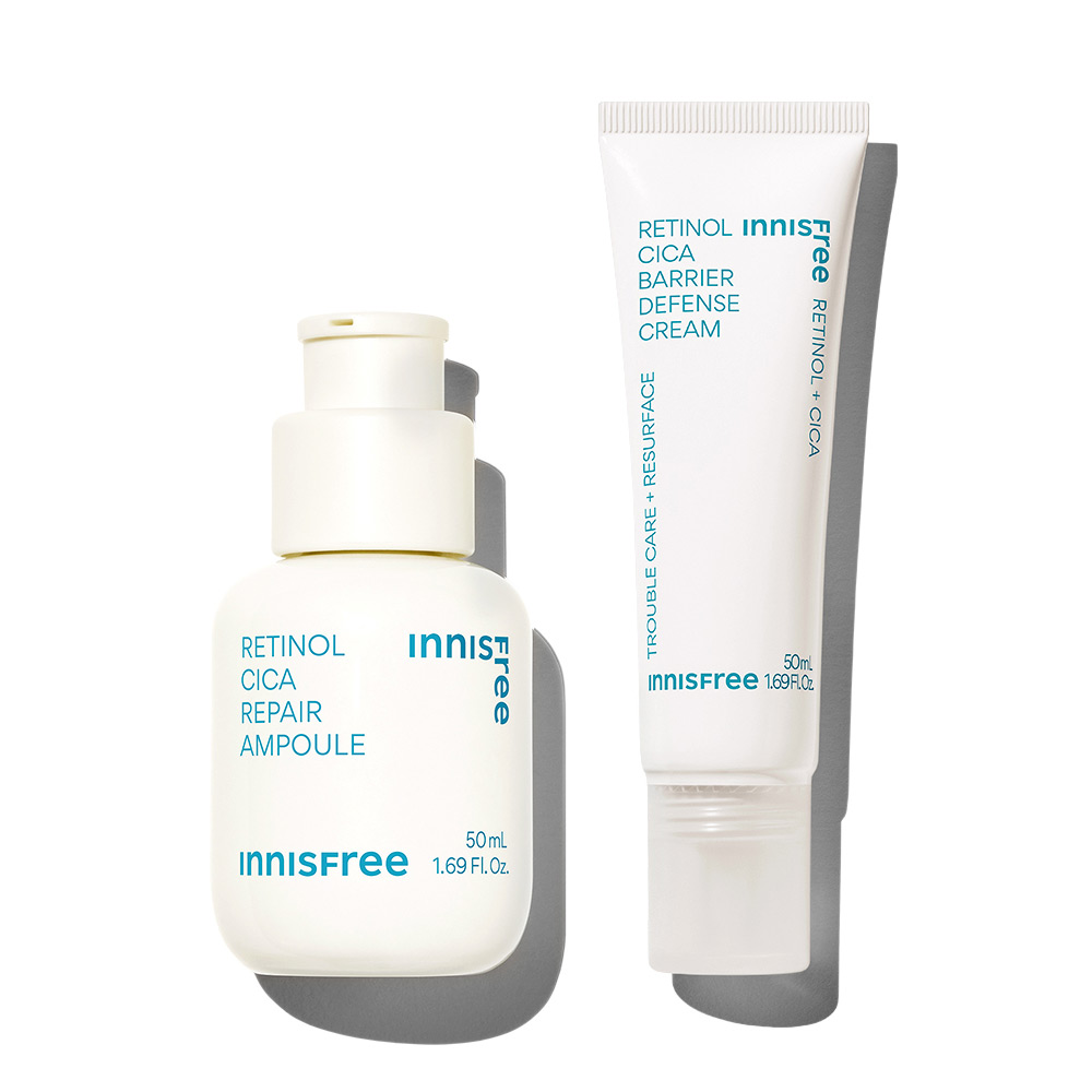 이니스프리 레티놀 2종 세트 (레티놀 시카 흔적 앰플 대용량 50mL + 레티놀 시카 흔적 장벽 크림 50mL) - 상세 이미지 4
