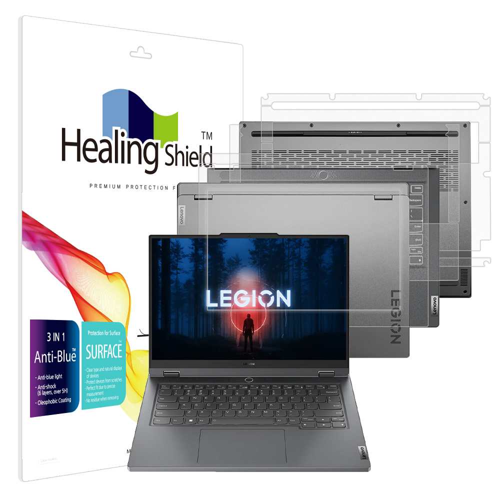 레노버 리전 슬림5 14APH R7 4060 Plus 블루라이트차단 액정보호필름1매 외부3종 - 메인 이미지