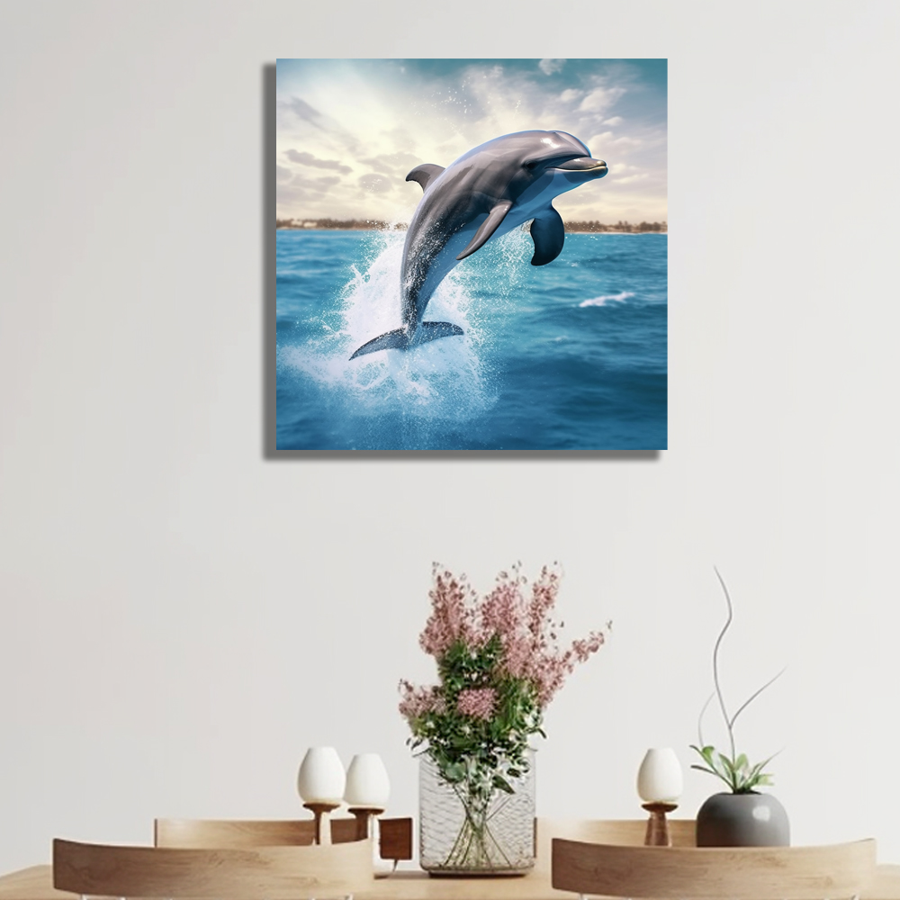 반짝 고래 80X80cm 캔버스액자 고래그림 - 상세 이미지 4