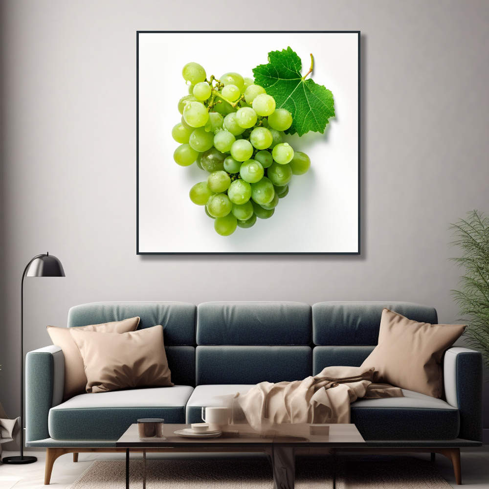 부유 포도 A3 29.7X42cm 무광블랙 알루미늄액자 포도그림 - 상세 이미지 3