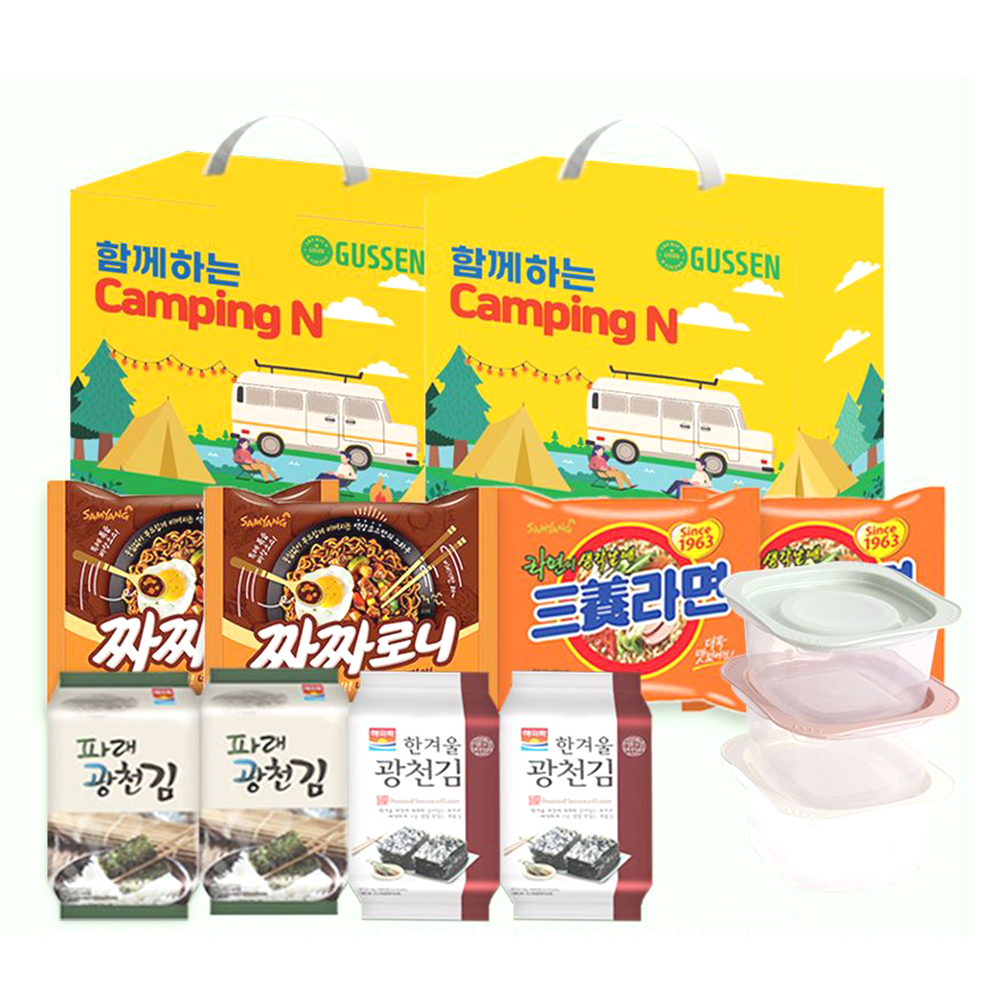 푸짐한 복합 선물세트 맛있는 고단백 광천김 얼큰라면