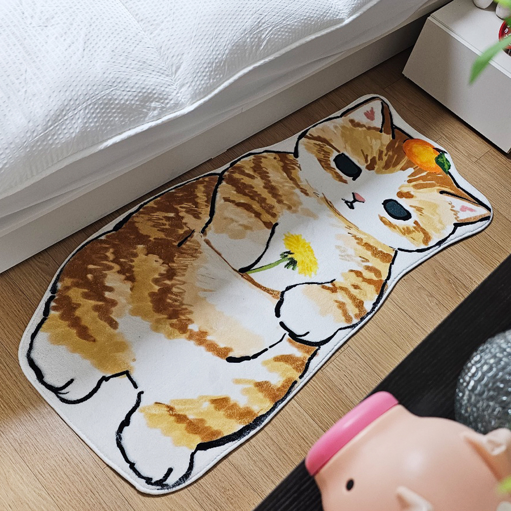 고양이 침실 거실 주방 욕실 아이방 화장실 극세사 발매트 러그 - 상세 이미지 3