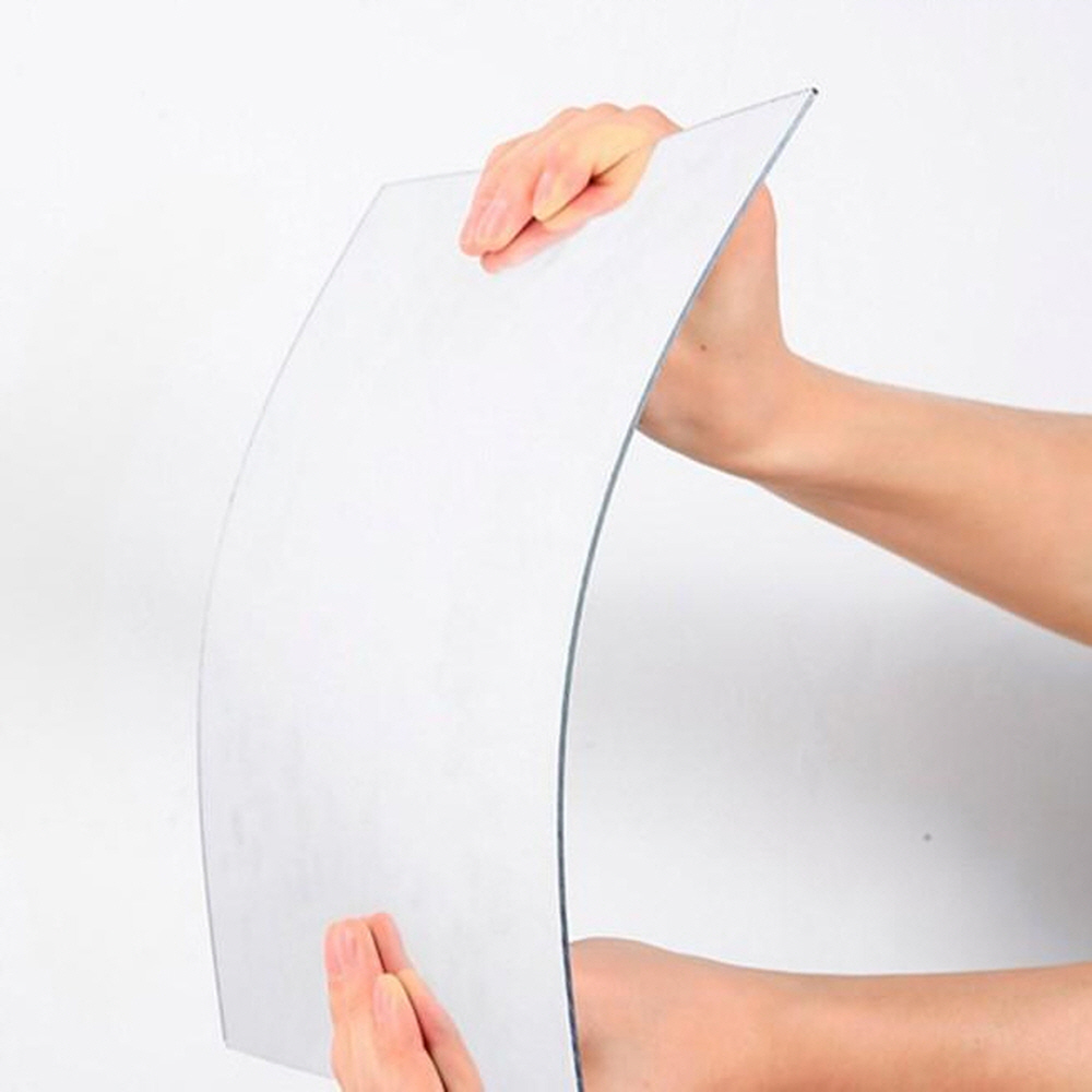 2mm 고급 아크릴거울 라운드형 20X20 무타공 안전 화장대 욕실 현관 붙이는 거울 제품 이미지