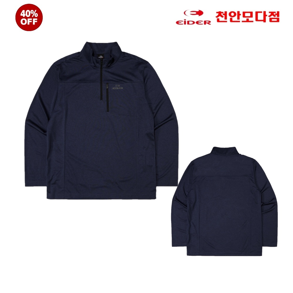 아이더 남성 봄 긴팔 등산 아웃도어 기능성 반집업 티셔츠 - 상품 이미지