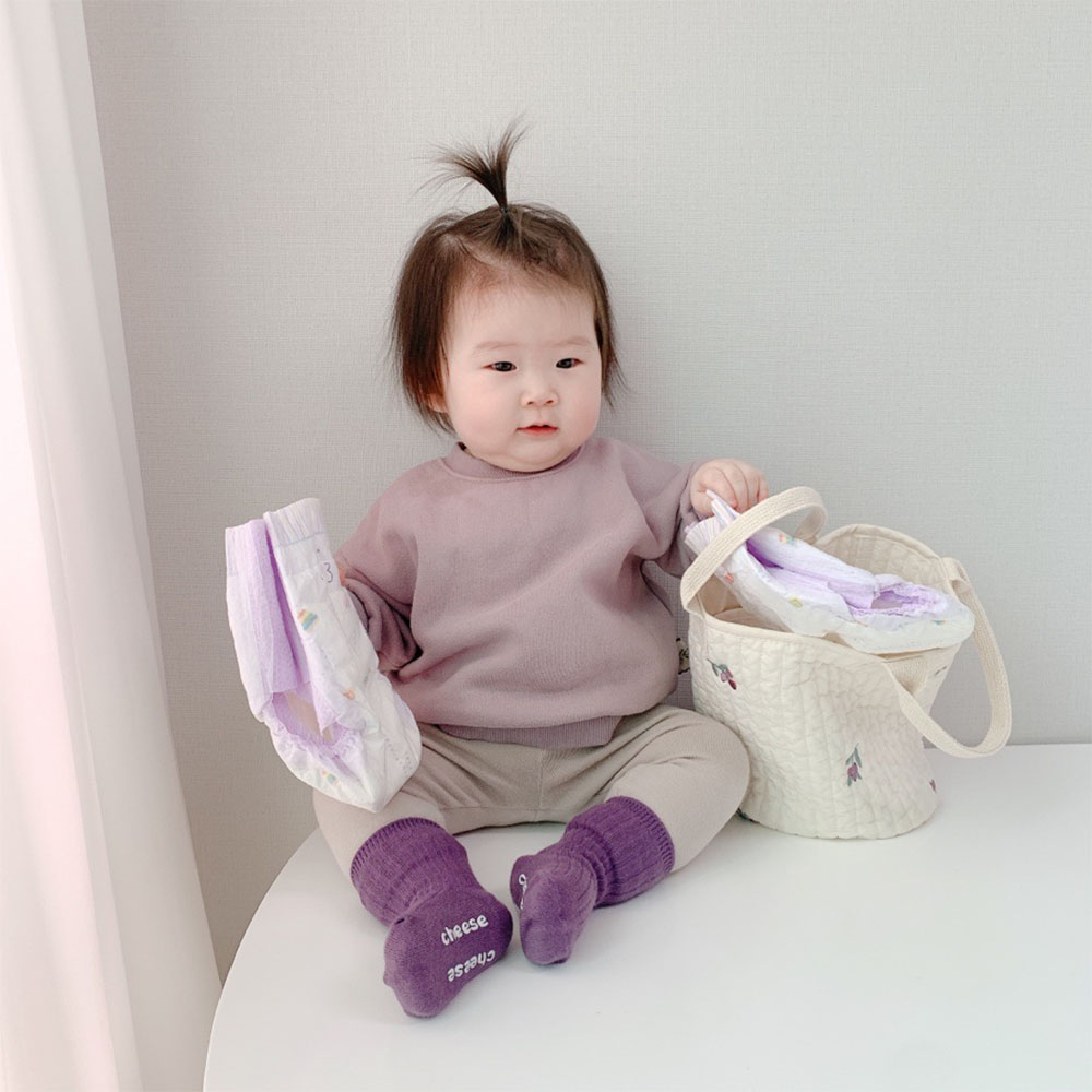 마롤로뜨 아기 마실백 패브릭 원형 장난감 바구니 피크닉 수납 보관함 상큼체리 이미지 6