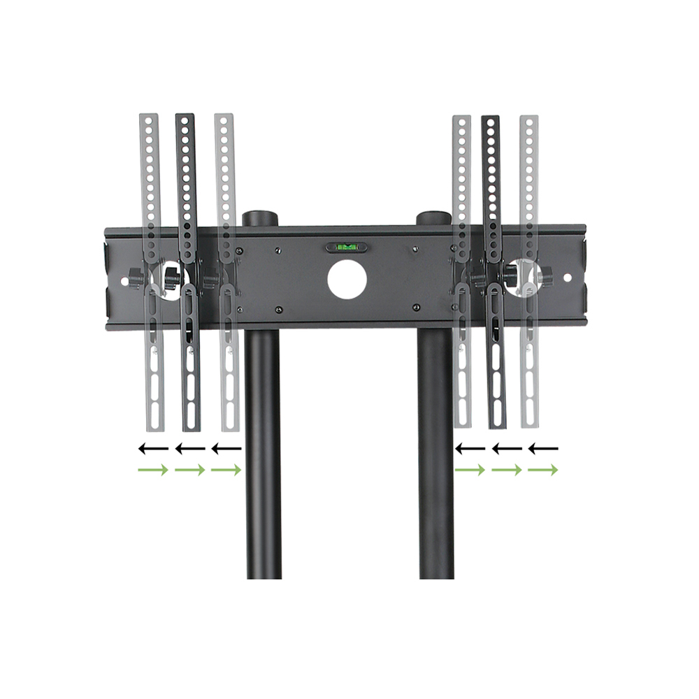 EZ 이동식 세로 듀얼 TV 모니터 거치대 높이조절 스탠드 65인치까지 이미지 4