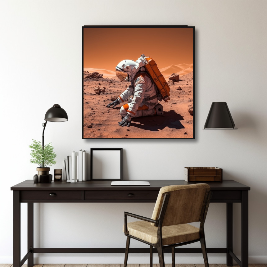 광활한 행성 80cm x 80cm 무광블랙 알루미늄액자 - 상세 이미지 4