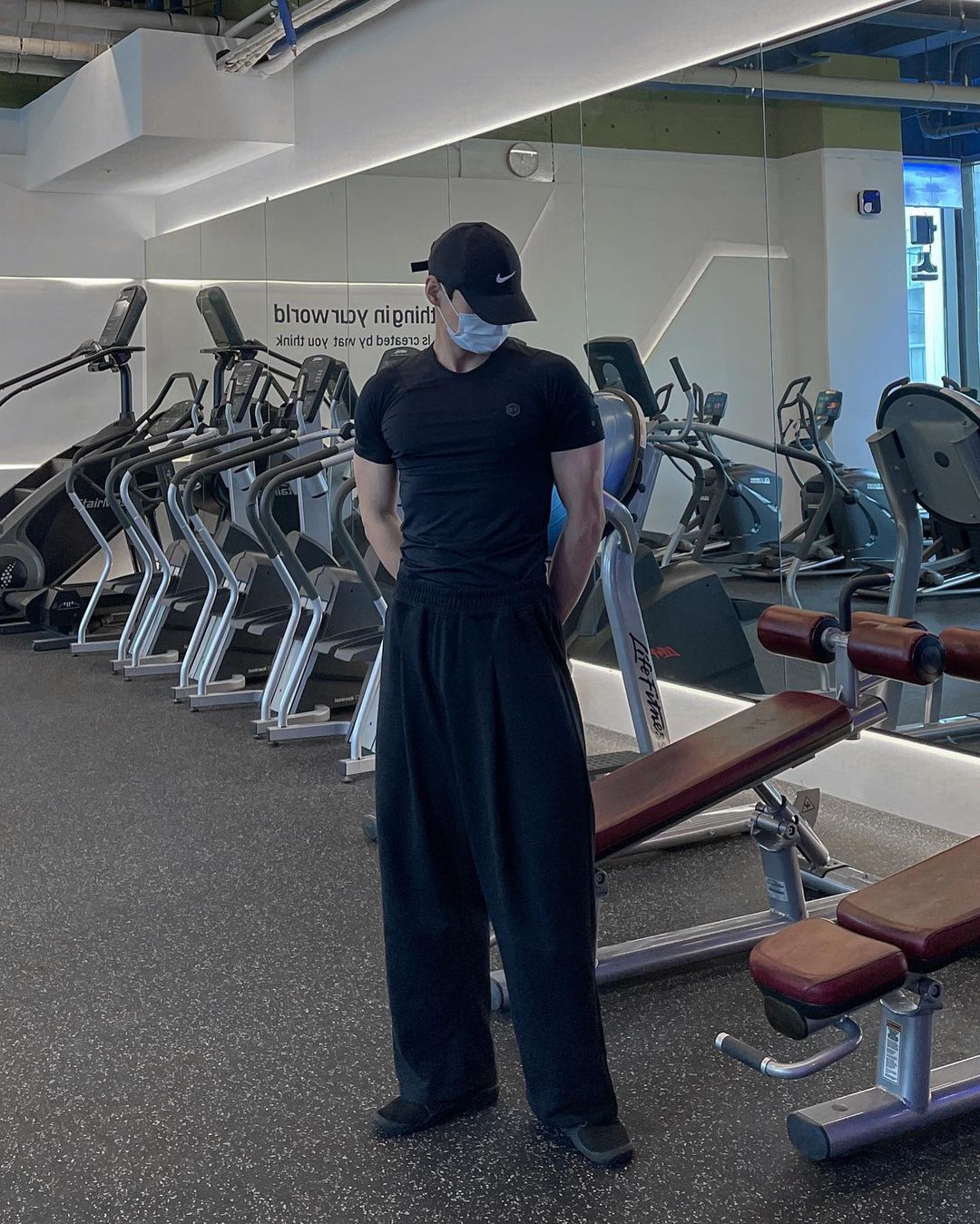 원턱 남자와이드팬츠 스웻팬츠 검정바지 슬랙스바지 - 상세 이미지 5