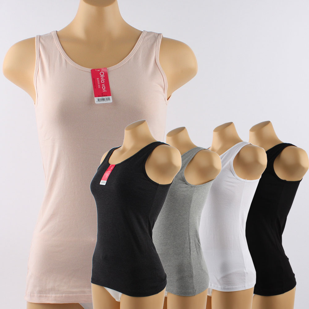 올리비아바비 여자 면스판나시 런닝 민소매