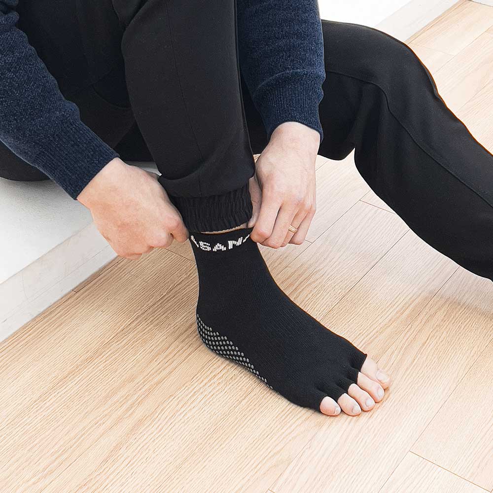 아사나 앵클 하프토우(남성용) 스포츠 요가 필라테스 양말 남자 논슬립 미끄럼방지 발가락양말 이미지 8