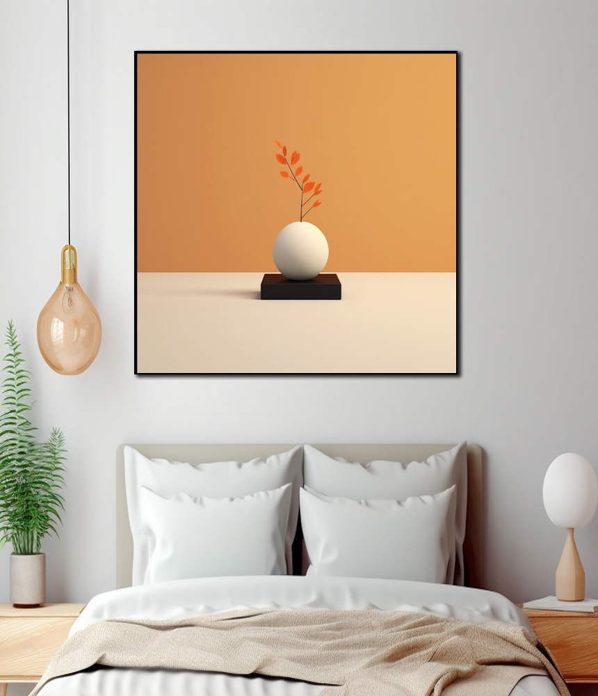 대비의 조화 45cm x 45cm 무광화이트 알루미늄액자 - 상세 이미지 2