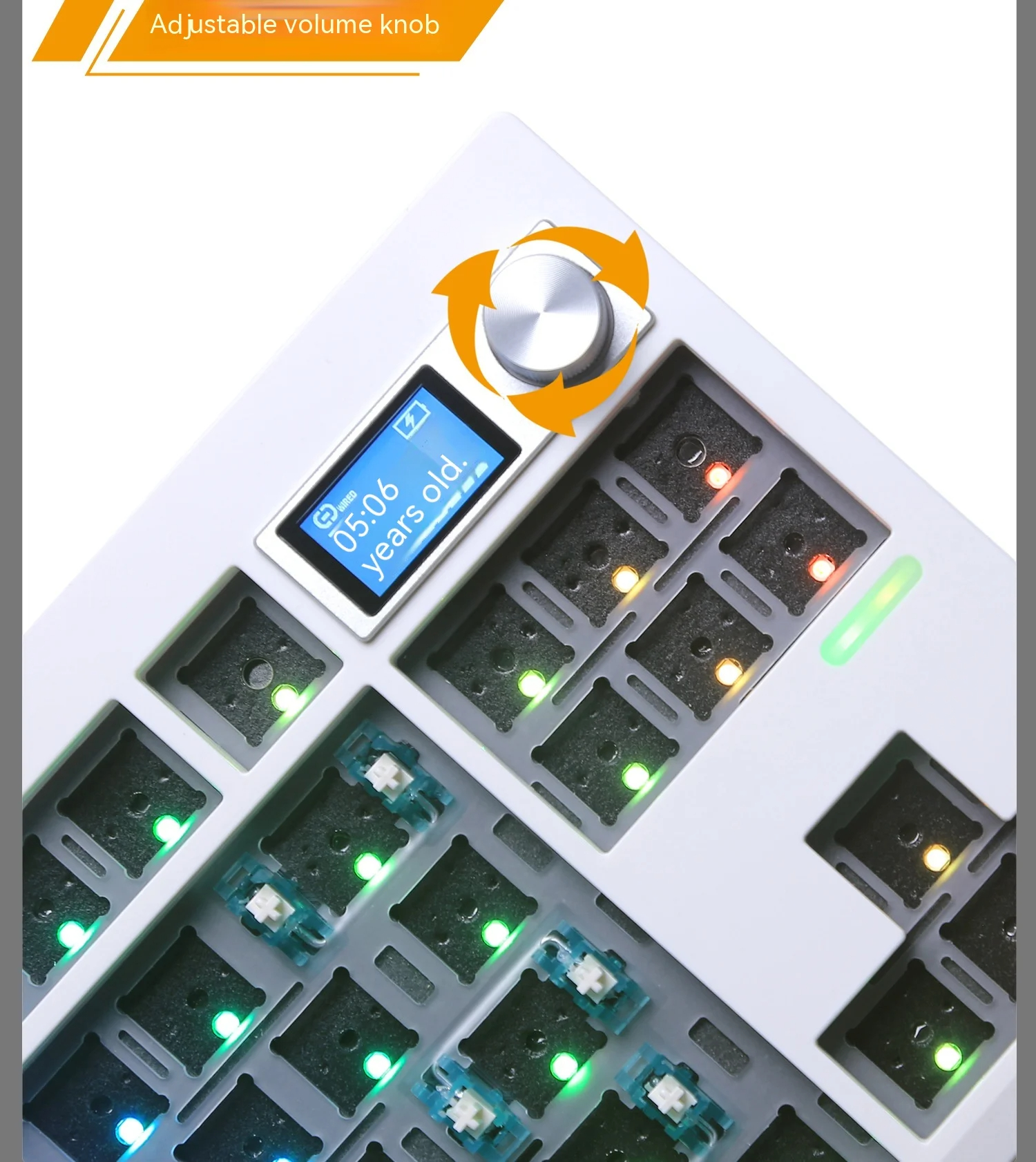 ZUOYA GMK87 주오야 키보드 베어본 VIA지원 3모드 연결 기계식 키보드 키트 화이트 - 상세 이미지 5