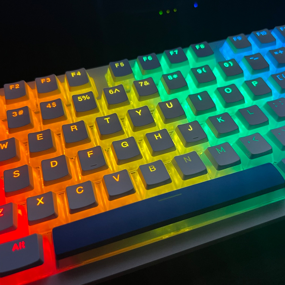 푸딩 키캡 화이트 LED RGB 투과 반투명 OEM PBT 이중사출 기계식키보드 키캡 - 상세 이미지 4