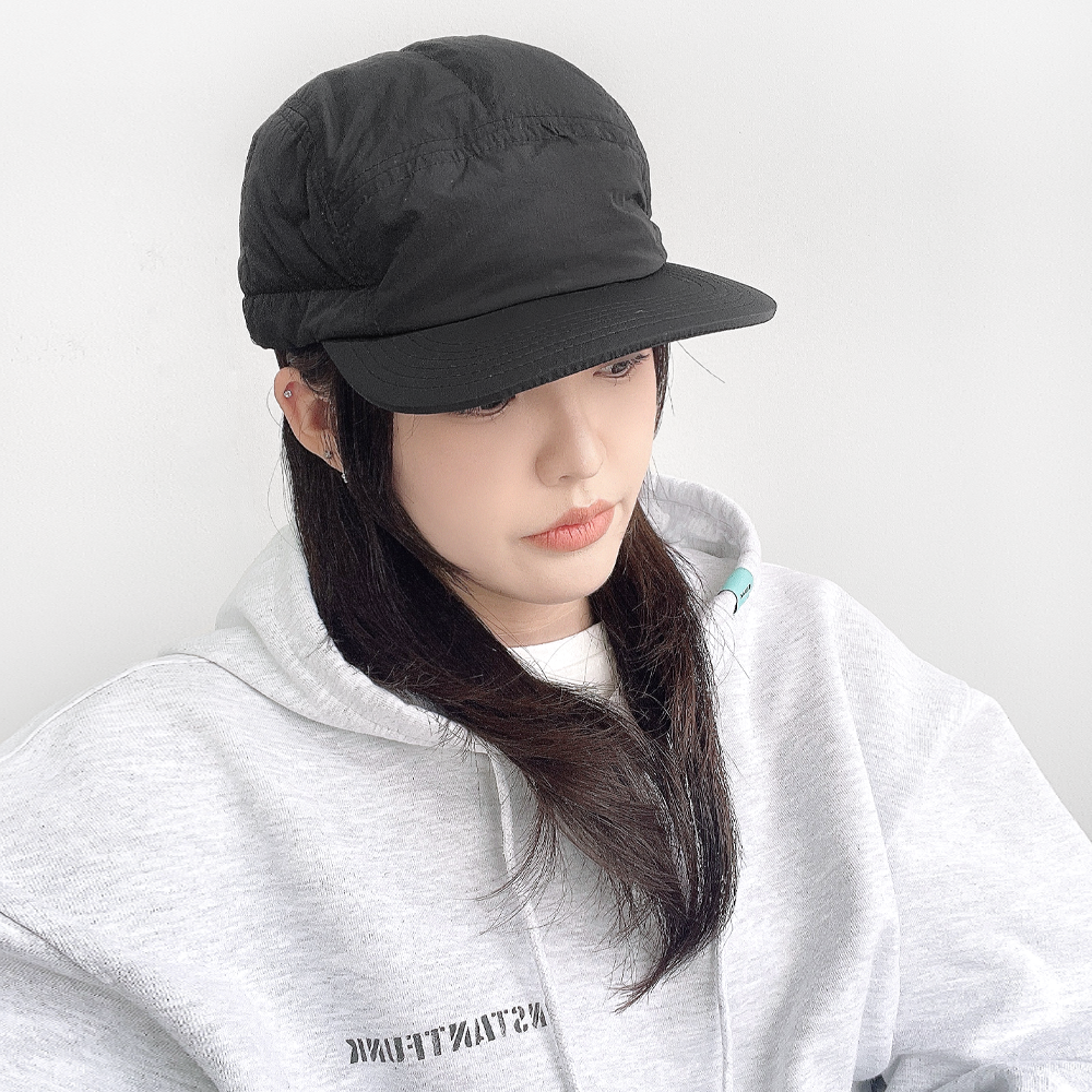 덕다운 패딩 남녀공용 겨울 스냅백 캠프캡 - 상세 이미지 3