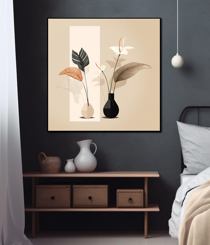 대비의 조화 45cm x 45cm 무광화이트 알루미늄액자 - 상세 이미지 3