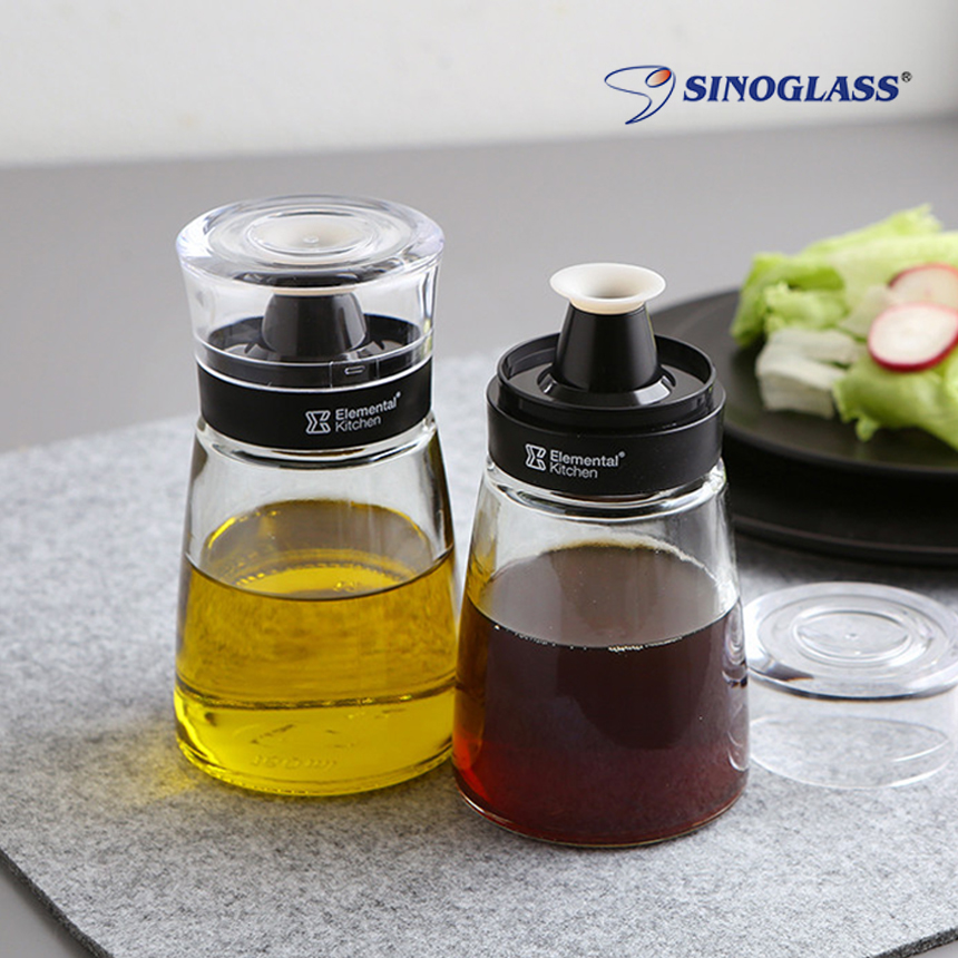 시노글라스 스마트 오일병 160ml 2P세트(블랙) - 상품 이미지