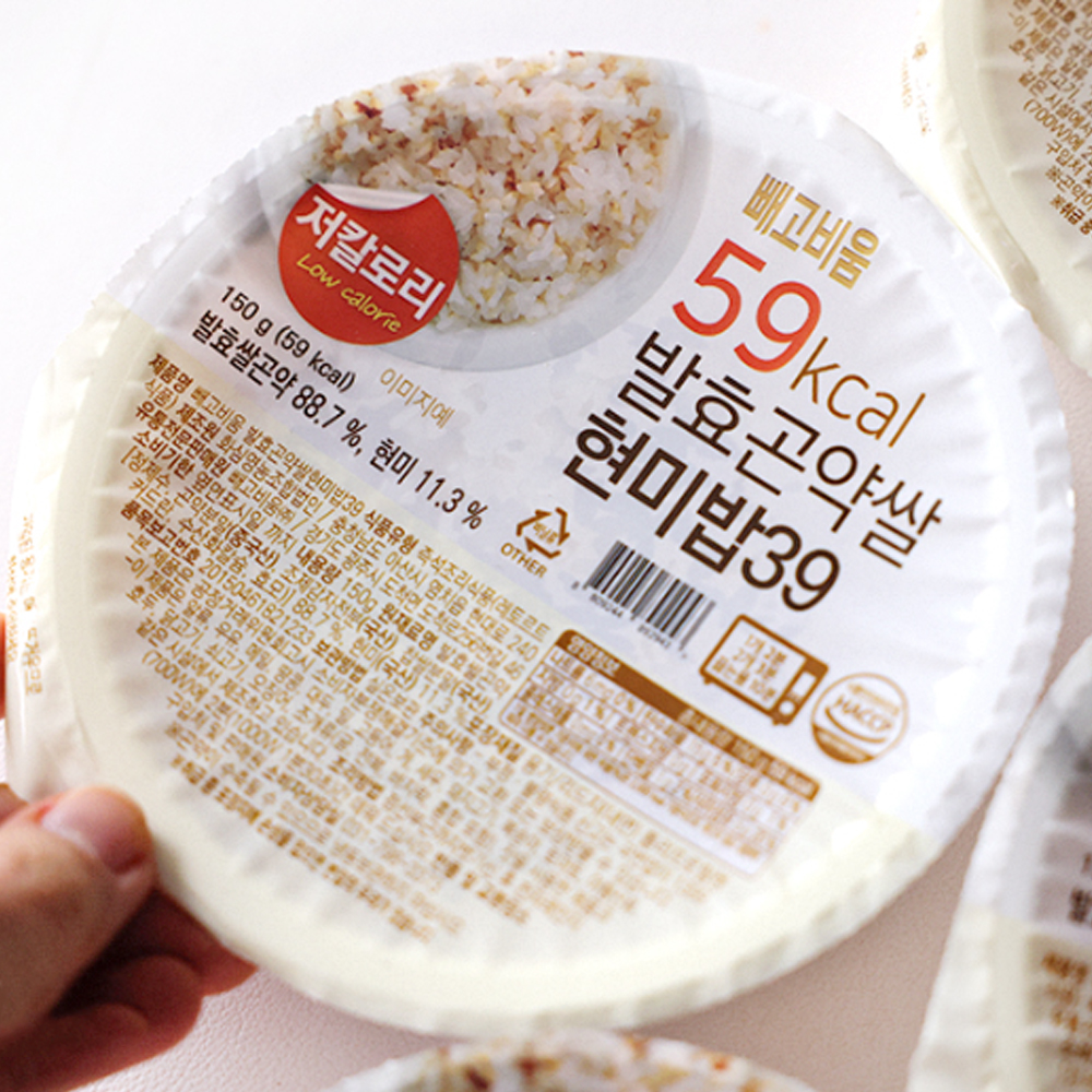 빼고비움 최저 칼로리 100g당 39kcal 발효곤약쌀현미밥39 150g, 30개
