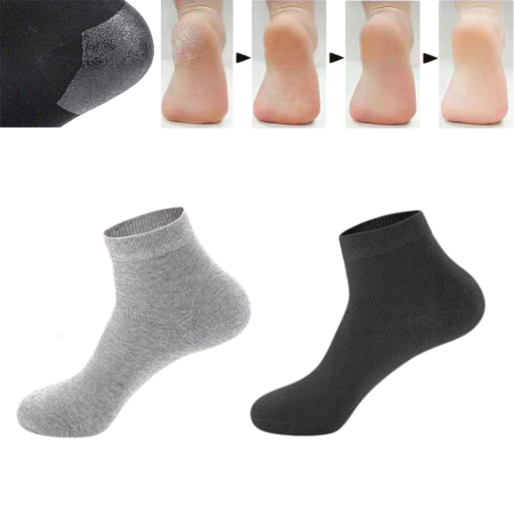 남녀 뒤꿈치 양말 실리콘 신축 밴딩 중목 보습막 - 상품 이미지