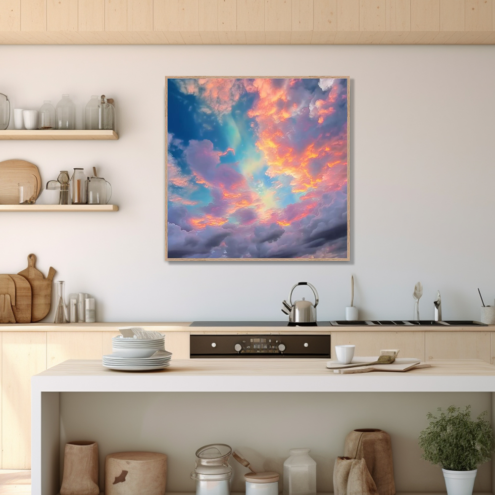 광무지개 80cm x 80cm 무광화이트 알루리미늄액자 - 상세 이미지 4