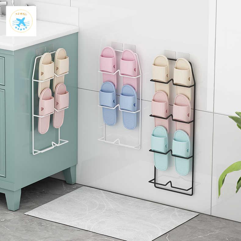 고양이 슬리퍼 슈즈렉 실내화 정리대 걸이 철제 단 거치대 - 상품 이미지
