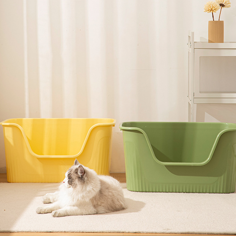 고양이 화장실 개방형 대형 빅사이즈 임시 다묘가정 사막화 방지 모래 삽 배변통 일체형