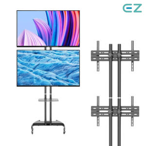 EZ 이동식 세로 듀얼 TV 모니터 스탠드 거치대 높이조절 70인치까지 개봉기 | 실사용 후기 - 상품 이미지 1