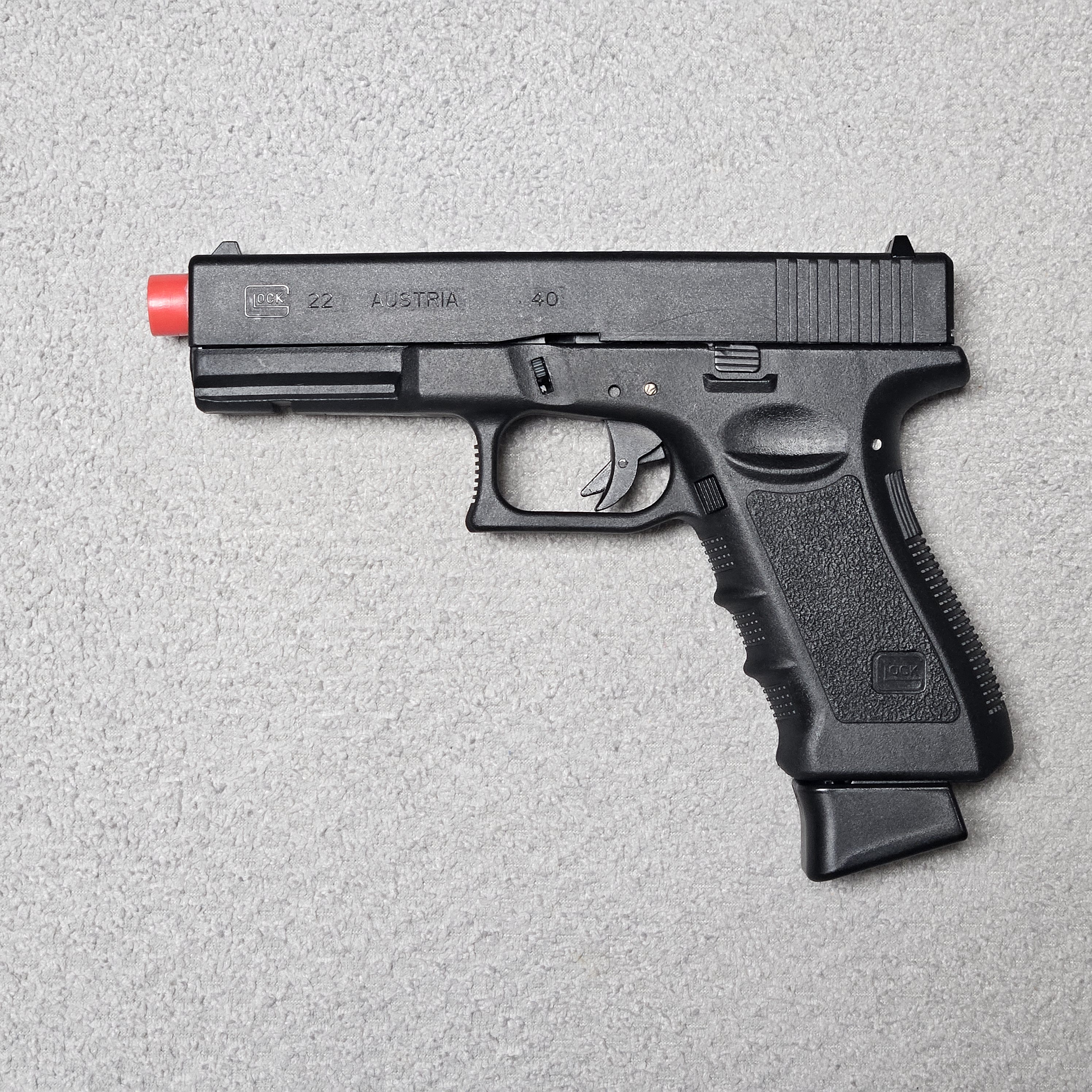 글록 Glock G22 수정탄 전동건 EBB 권총 블로우백 슬라이드스톱 금속 기어 파츠 - 상품 이미지