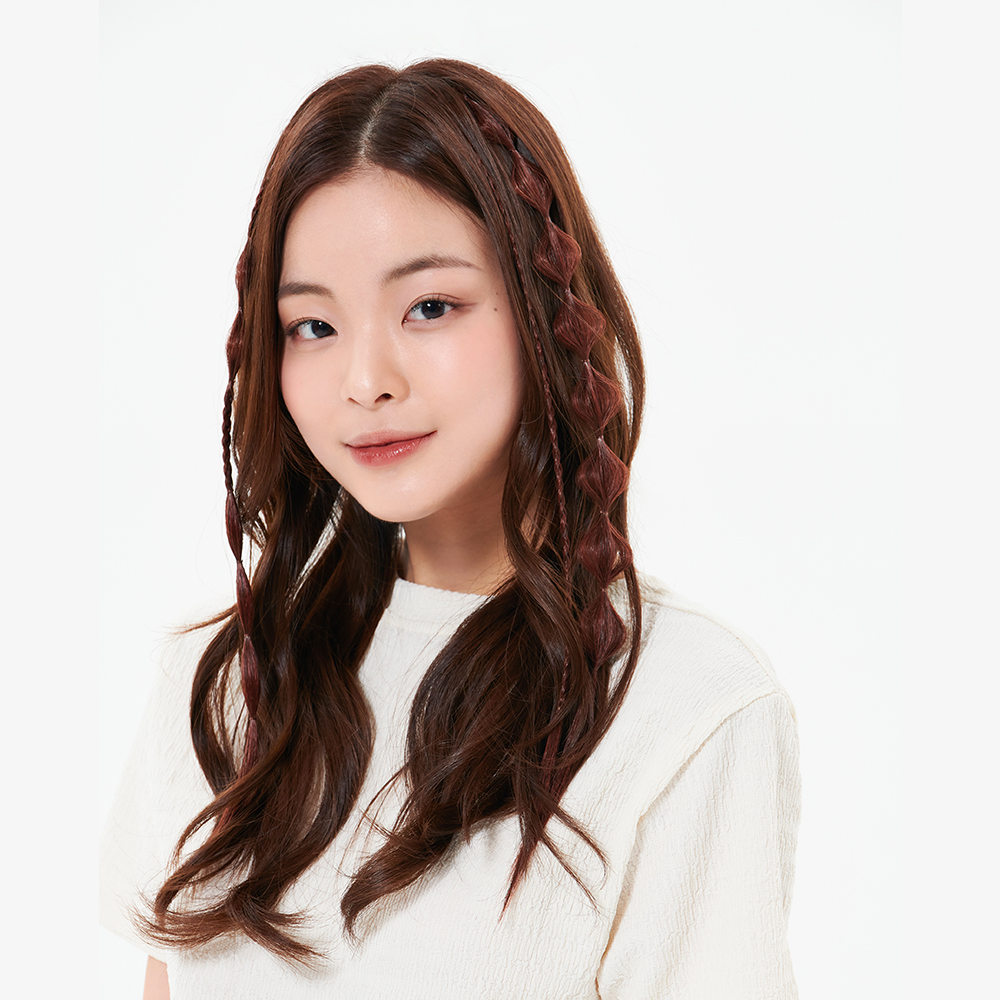 블레이즈 붙임머리 폼폼 브레이드 헤어피스 땋은머리 아이돌스타일 - 상세 이미지 2