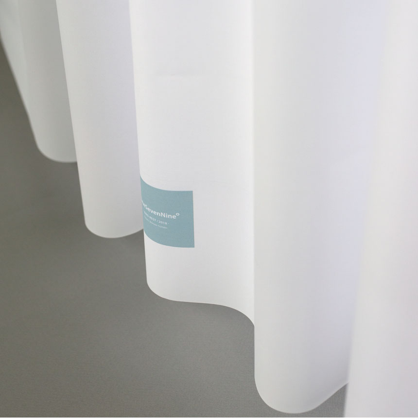 원세븐나인 패브릭 샤워커튼 퓨어 화이트 M