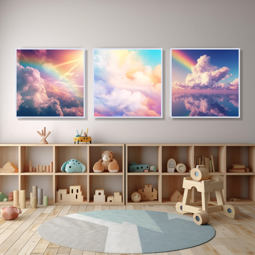 광무지개 80cm x 80cm 무광화이트 알루리미늄액자 - 상세 이미지 3
