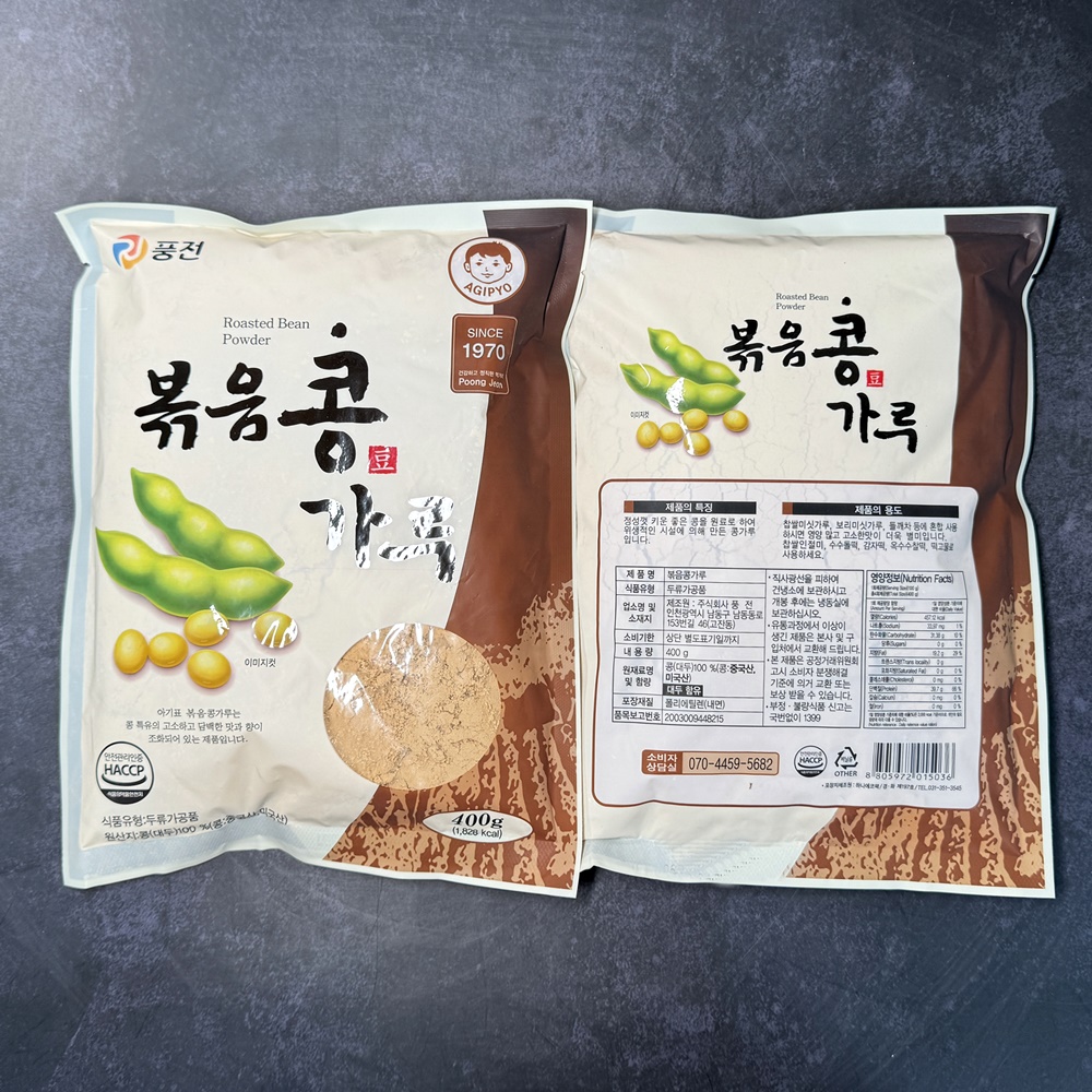 풍전 아기표 볶음 볶은콩가루 업소용 인절미 콩국수가루 400g, 2개 - 상세 이미지 3