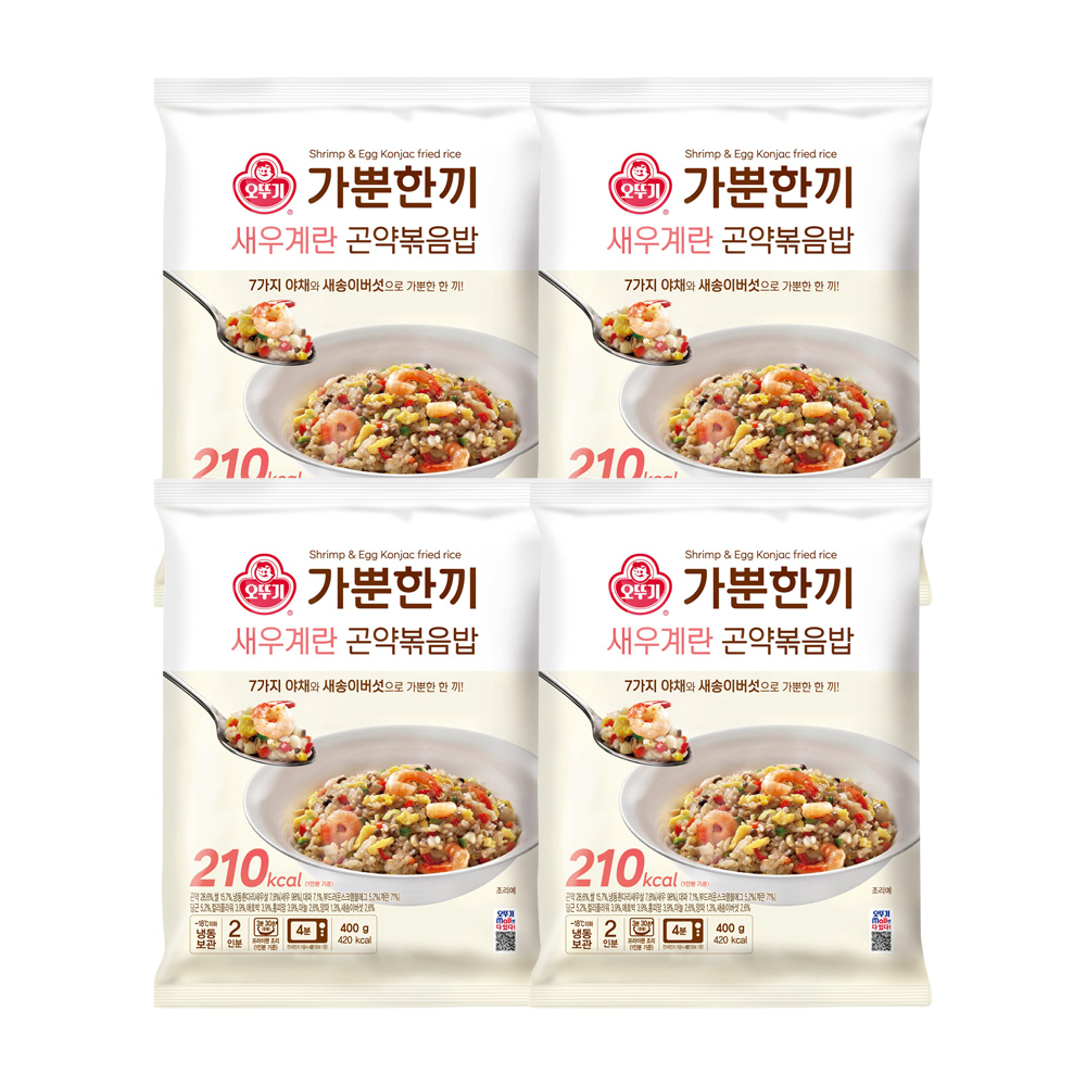 오뚜기 가뿐한끼 새우계란곤약볶음밥 400g 4개 - 상품 이미지