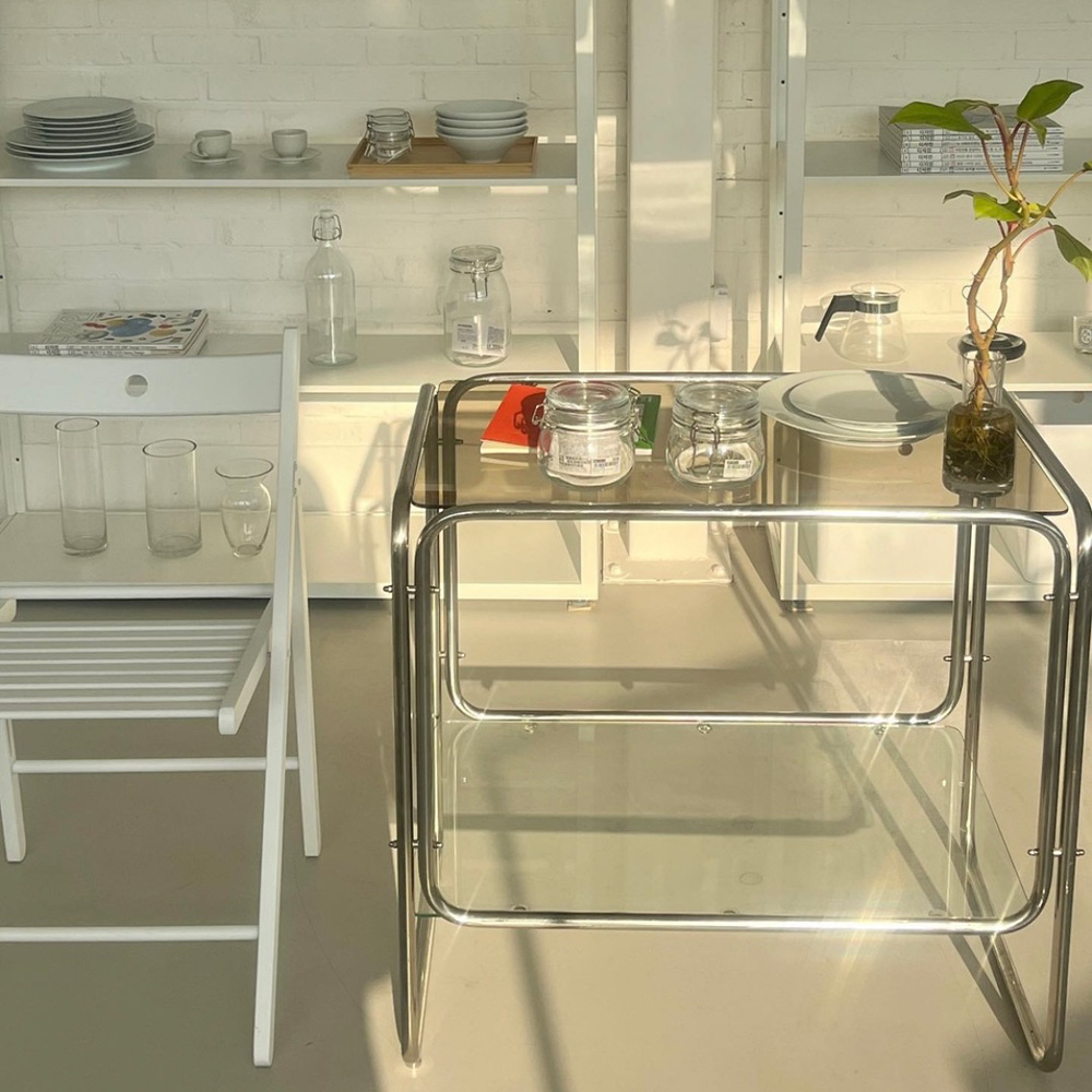 바미르 스테인레스 2단 테이블