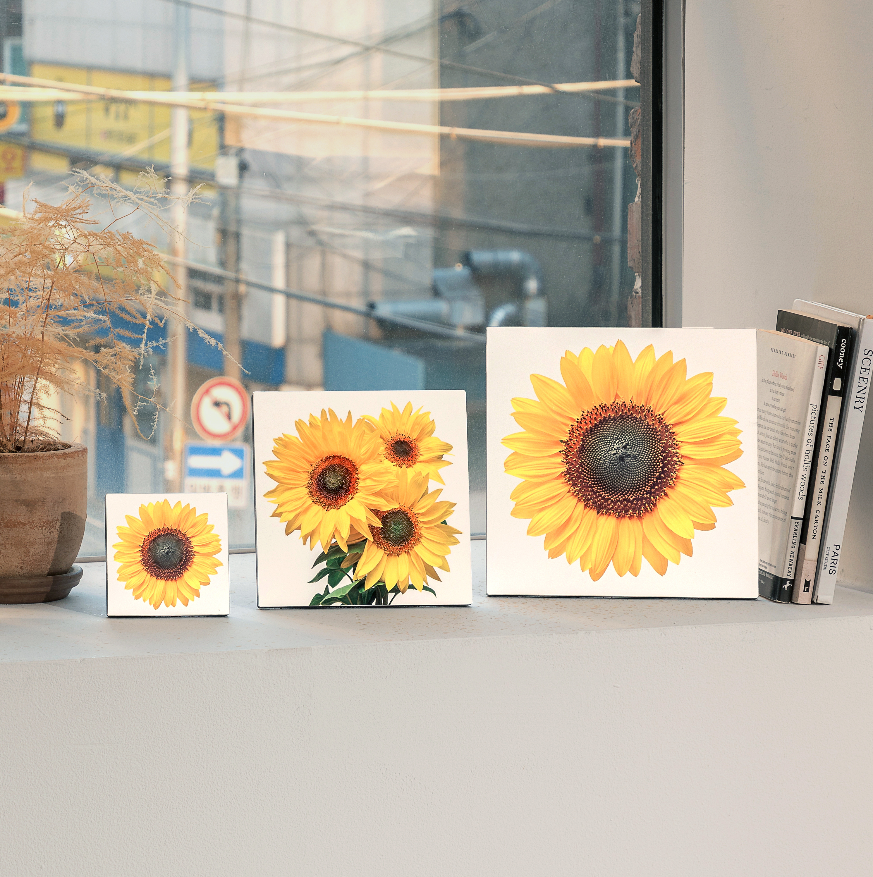 해바라기그림액자 돈들어오는 그림 거실 인테리어 풍수액자 꽃 소형