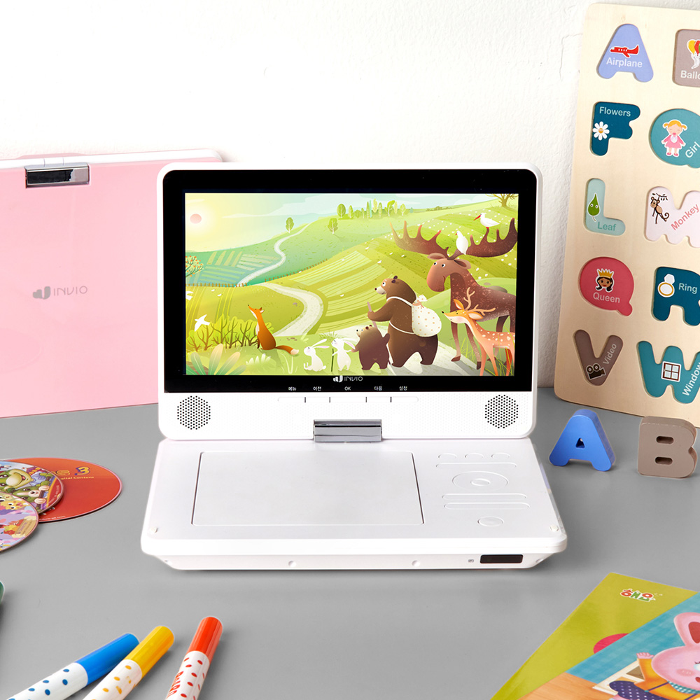 인비오 휴대용 DVD 플레이어 고화질 고해상도파일재생 BT아웃 PD-3500HD