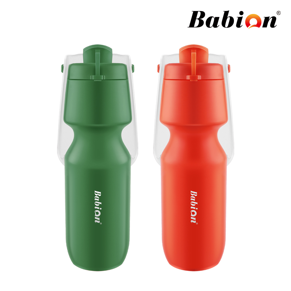 바비온 댕댕보틀 휴대용 강아지 애견 산책 물통 실리콘 물병 700ml 오렌지/그린 - 상세 이미지 2